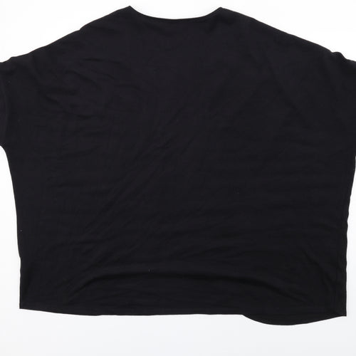 Marks and Spencer Womens Black V-Neck Polyester Shrug Jumper Size 24