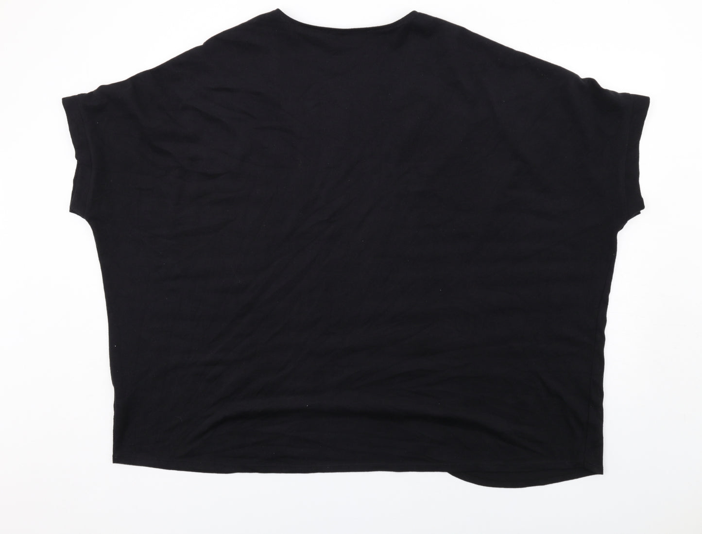 Marks and Spencer Womens Black V-Neck Polyester Shrug Jumper Size 24