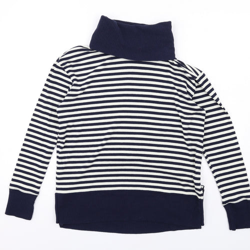 Gap Womens Blue Roll Neck Striped Polyester Pullover Jumper Size S