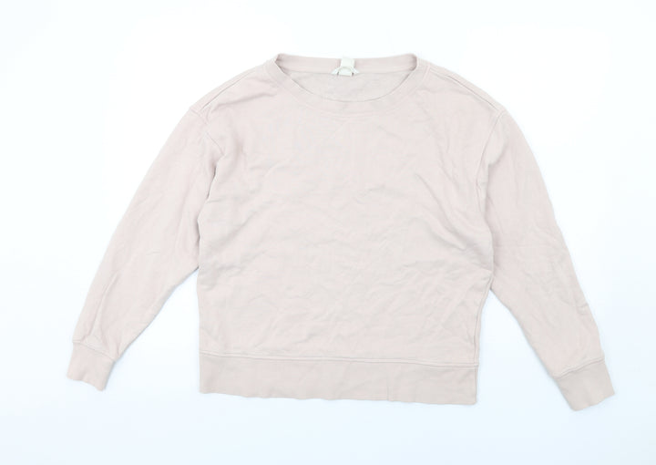 H&M Womens Pink Cotton Pullover Sweatshirt Size M Pullover