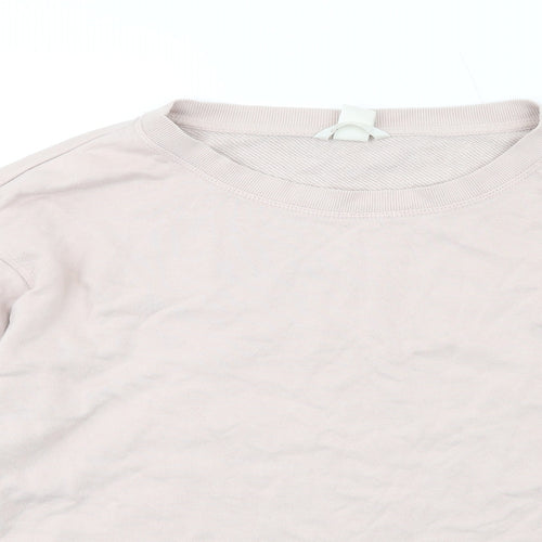 H&M Womens Pink Cotton Pullover Sweatshirt Size M Pullover