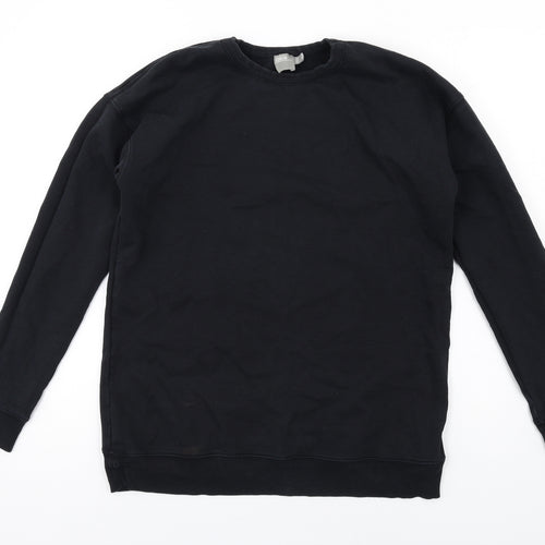 ASOS Womens Black Cotton Pullover Sweatshirt Size 10 Pullover