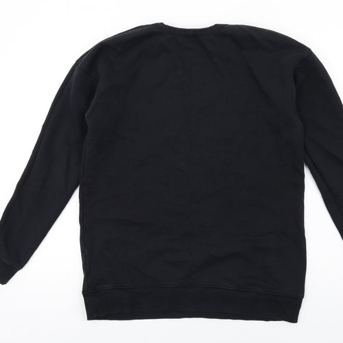 ASOS Womens Black Cotton Pullover Sweatshirt Size 10 Pullover