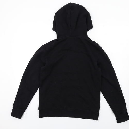 JACK & JONES Boys Black Cotton Pullover Hoodie Size 13-14 Years Pullover