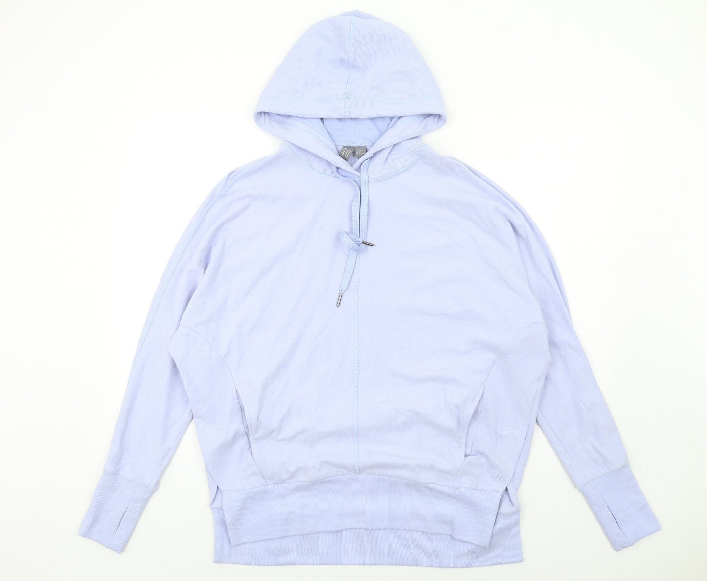 Sweaty Betty Womens Blue Cotton Pullover Hoodie Size M Pullover