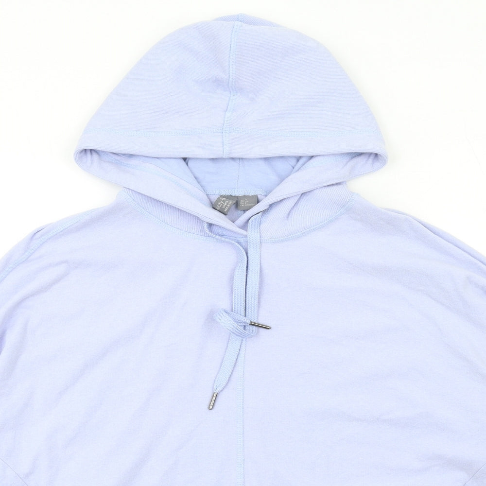 Sweaty Betty Womens Blue Cotton Pullover Hoodie Size M Pullover