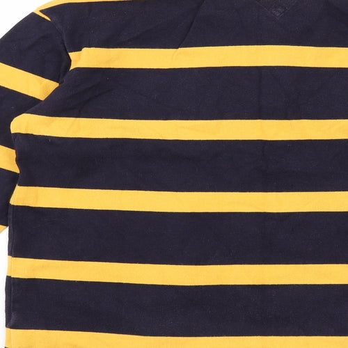 Tommy Hilfiger Boys Multicoloured Striped Cotton Basic Polo Size 16 Years Collared Button