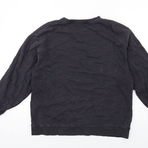 Zara Womens Grey Cotton Pullover Sweatshirt Size S Pullover