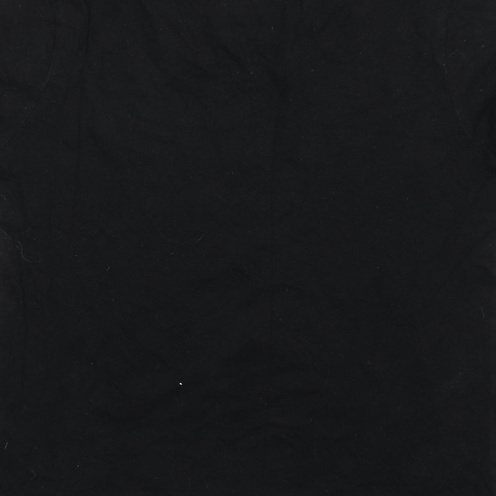 Victoria's Secret Womens Black Cotton Basic T-Shirt Size XS Round Neck