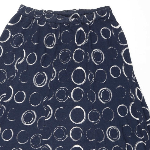 Sunday Womens Blue Geometric Trivinyl Swing Skirt Size M