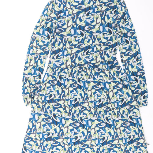 Thought Womens Multicoloured Geometric Viscose A-Line Size 10 Round Neck Pullover