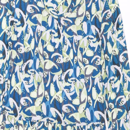 Thought Womens Multicoloured Geometric Viscose A-Line Size 10 Round Neck Pullover