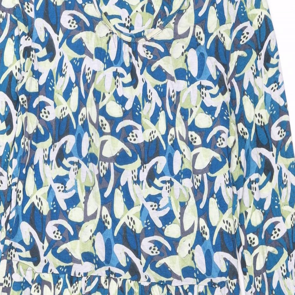 Thought Womens Multicoloured Geometric Viscose A-Line Size 10 Round Neck Pullover