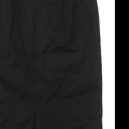 St Michael Womens Black Wool Straight & Pencil Skirt Size 10 Zip