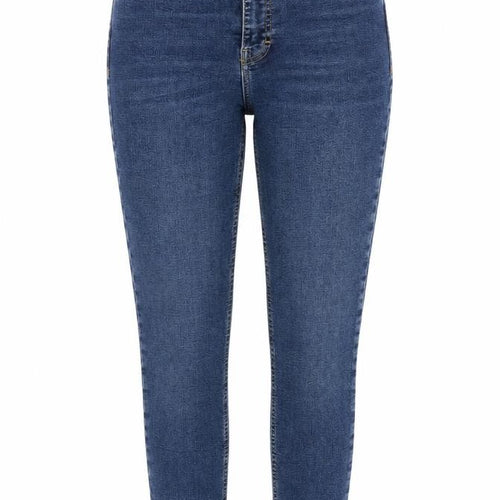 Topshop Womens Blue Cotton Skinny Jeans Size 28 in L30 in Regular Zip