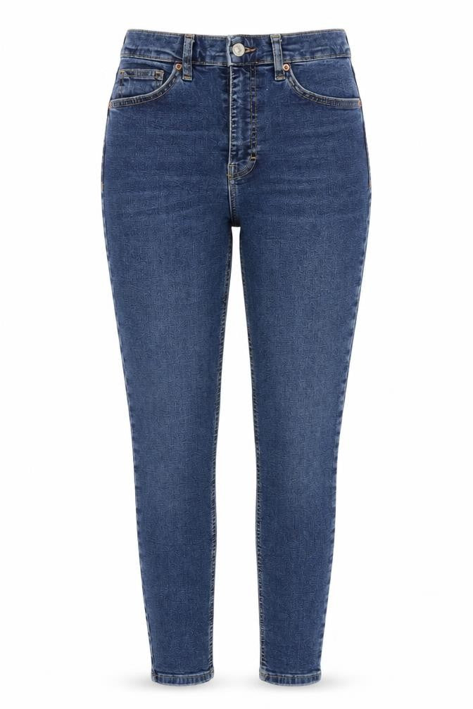 Topshop Womens Blue Cotton Skinny Jeans Size 28 in L30 in Regular Zip