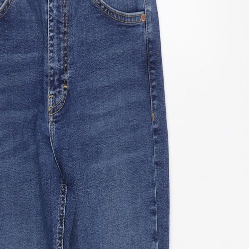 Topshop Womens Blue Cotton Skinny Jeans Size 28 in L30 in Regular Zip