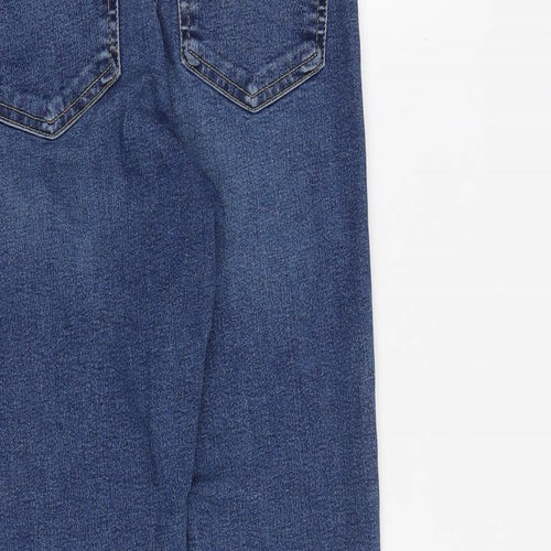 Topshop Womens Blue Cotton Skinny Jeans Size 28 in L30 in Regular Zip