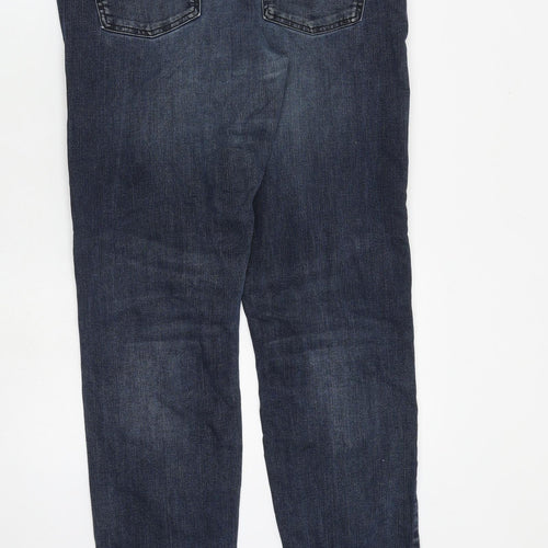 NEXT Mens Blue Cotton Straight Jeans Size 34 in L32 in Slim Zip
