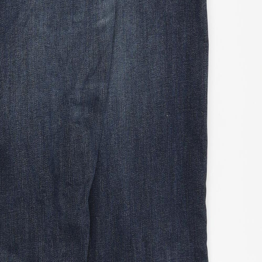 NEXT Mens Blue Cotton Straight Jeans Size 34 in L32 in Slim Zip