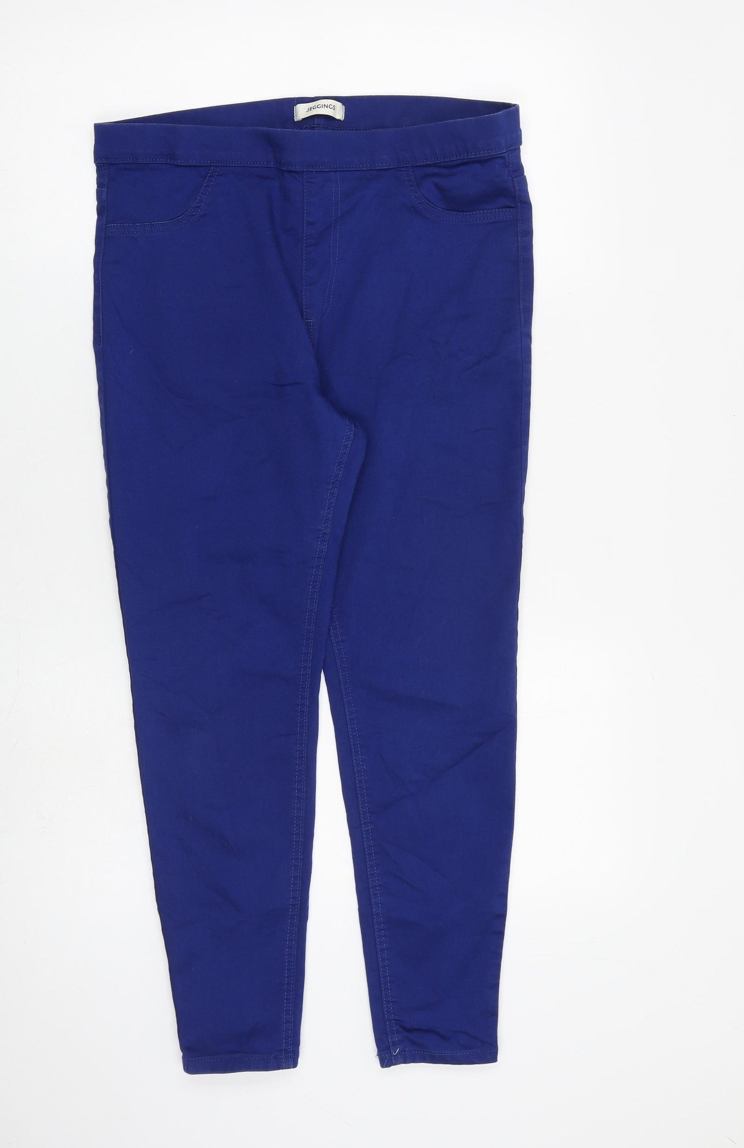 Marks and Spencer Womens Blue Cotton Jegging Jeans Size 16 L26 in Regular