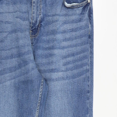 Joules Womens Blue Cotton Tapered Jeans Size 16 L29 in Regular Zip