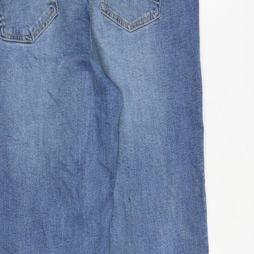 Joules Womens Blue Cotton Tapered Jeans Size 16 L29 in Regular Zip