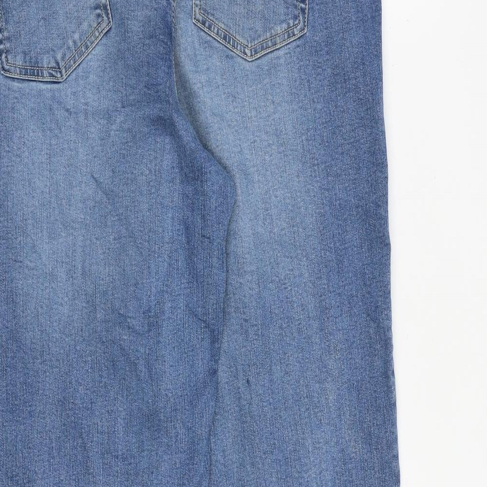 Joules Womens Blue Cotton Tapered Jeans Size 16 L29 in Regular Zip