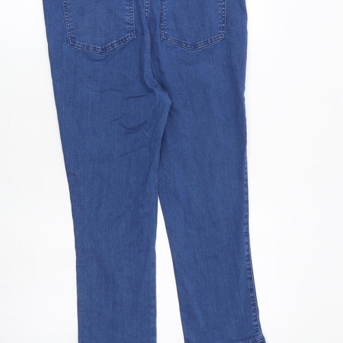Very Womens Blue Cotton Flared Jeans Size 14 L27 in Regular Zip