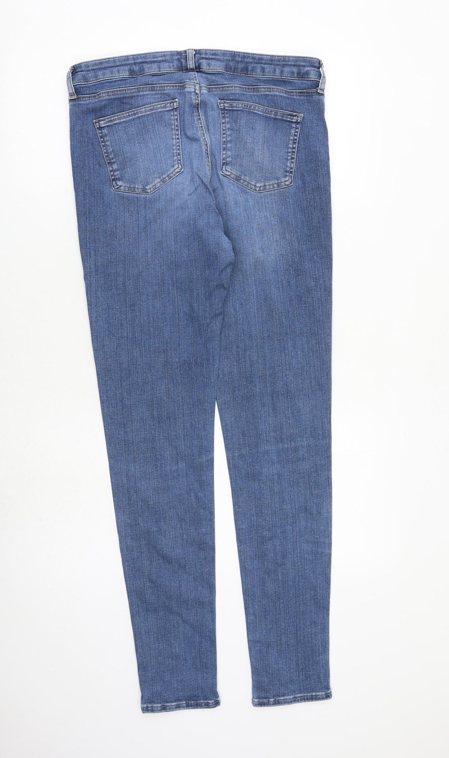 Uniqlo Womens Blue Cotton Skinny Jeans Size 30 in L32 in Slim Zip