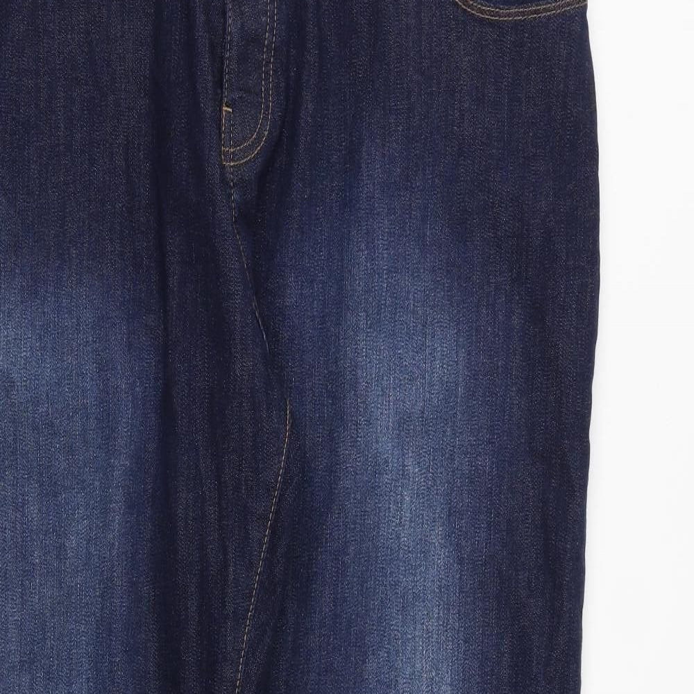 883 Police Mens Blue Cotton Straight Jeans Size 38 in L34 in Regular Button