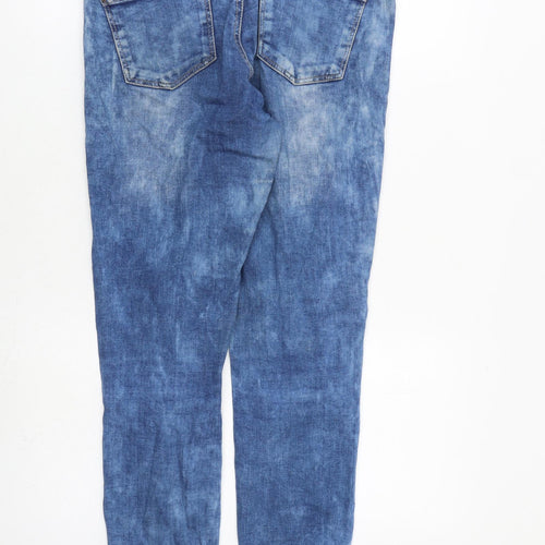 New Look Womens Blue Cotton Skinny Jeans Size 12 L30 in Slim Zip