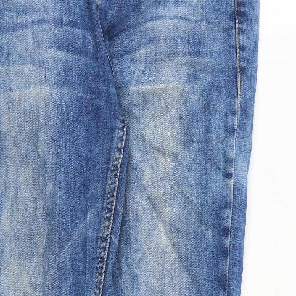 New Look Womens Blue Cotton Skinny Jeans Size 12 L30 in Slim Zip
