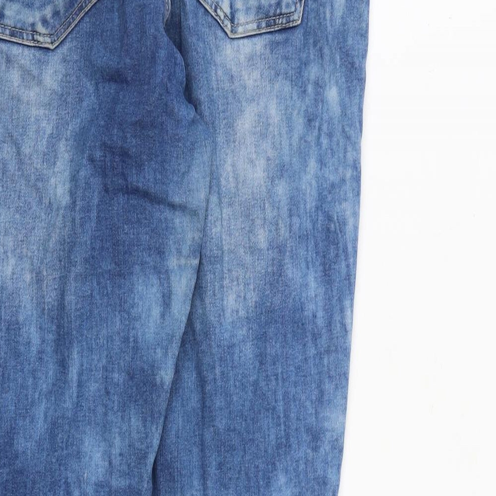 New Look Womens Blue Cotton Skinny Jeans Size 12 L30 in Slim Zip