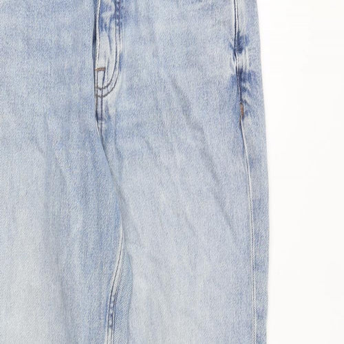 River Island Womens Blue Cotton Straight Jeans Size 8 L27 in Regular Zip