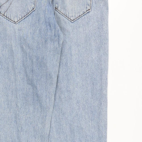 River Island Womens Blue Cotton Straight Jeans Size 8 L27 in Regular Zip