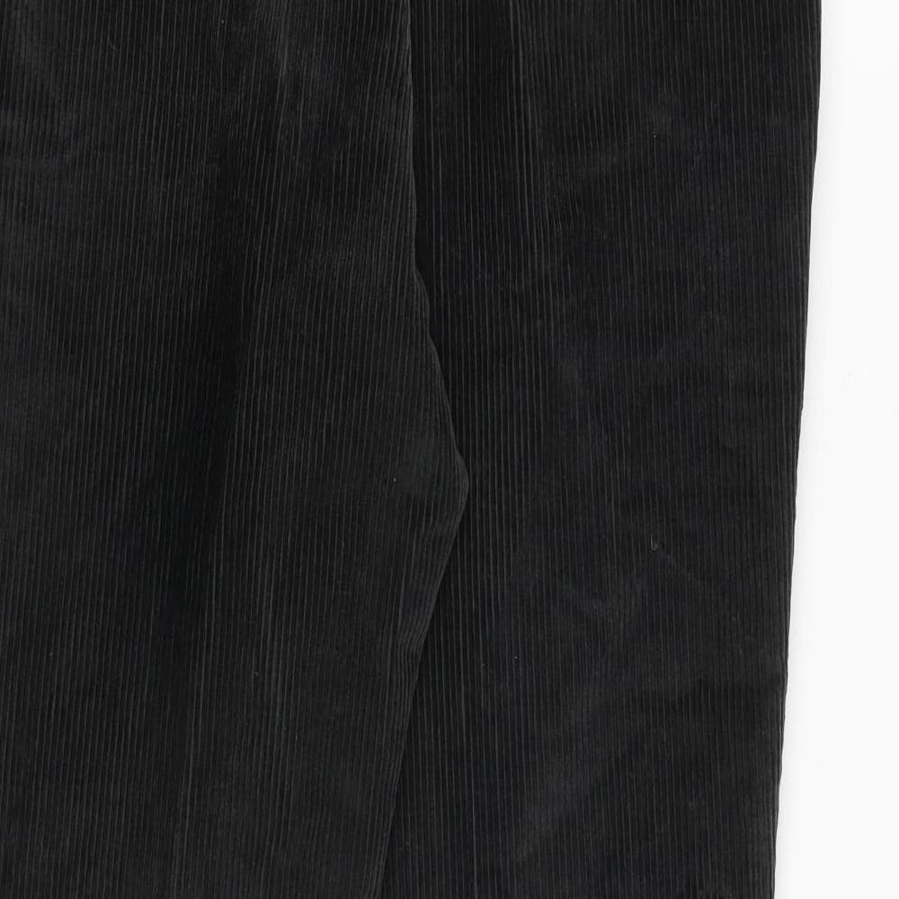 Marks and Spencer Mens Grey Cotton Trousers Size 36 in L29 in Regular Zip