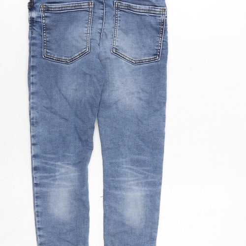 TU Boys Blue Cotton Skinny Jeans Size 8 Years L22 in Regular Drawstring