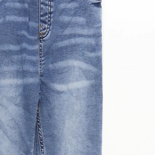 TU Boys Blue Cotton Skinny Jeans Size 8 Years L22 in Regular Drawstring