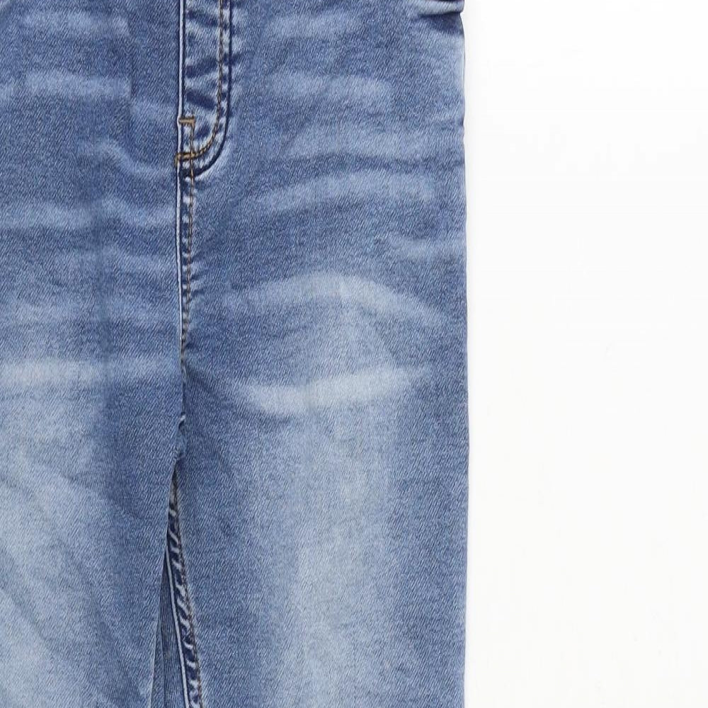 TU Boys Blue Cotton Skinny Jeans Size 8 Years L22 in Regular Drawstring