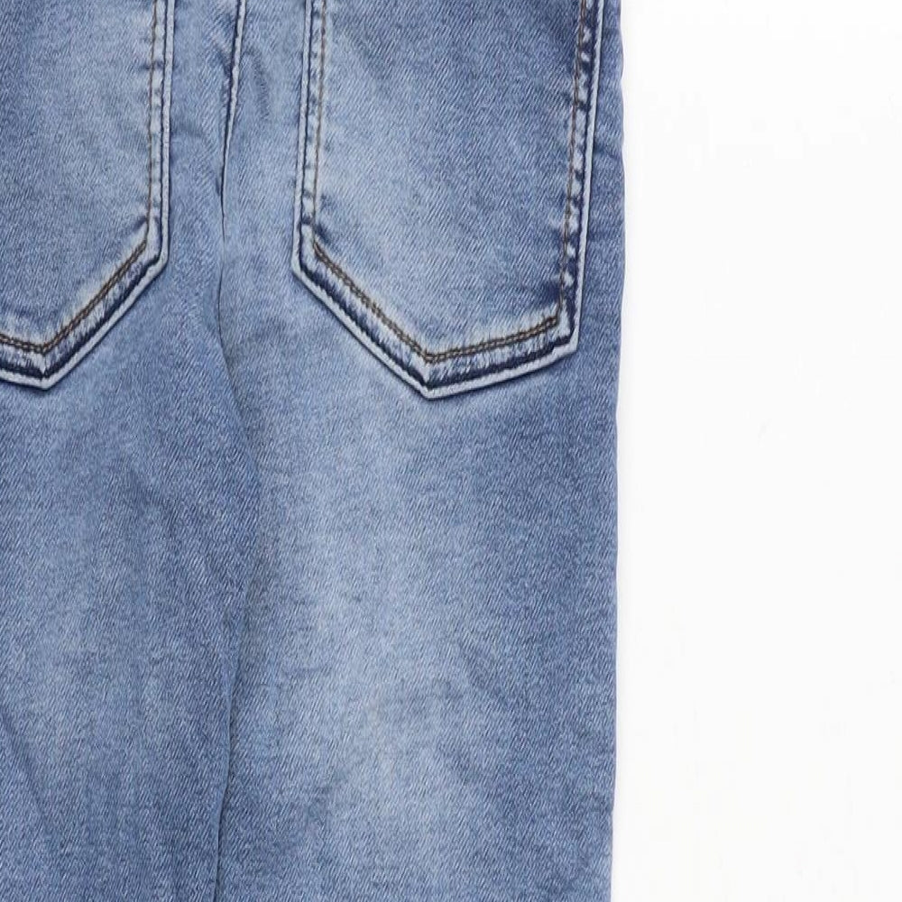 TU Boys Blue Cotton Skinny Jeans Size 8 Years L22 in Regular Drawstring