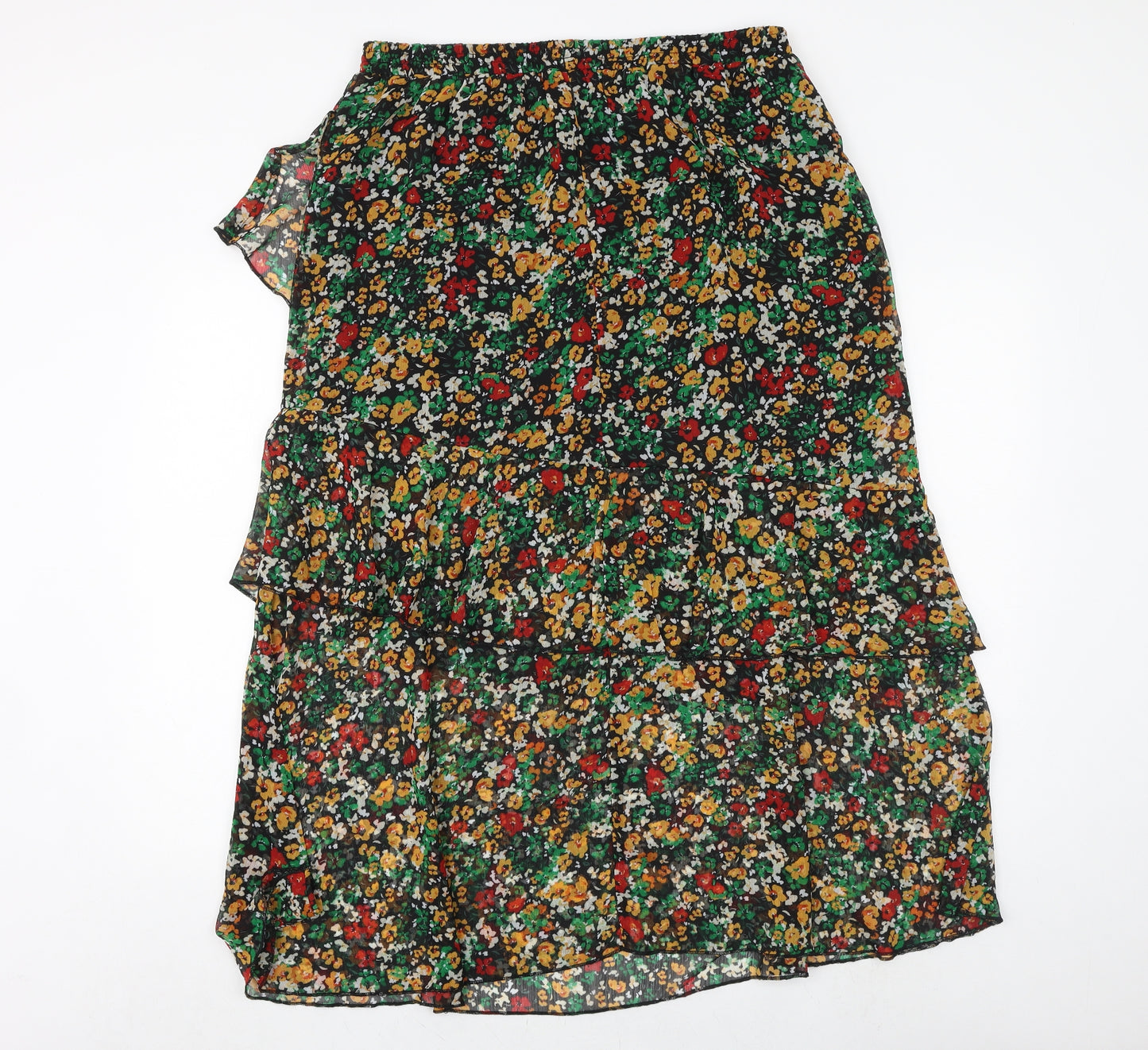 Spirit Womens Multicoloured Floral Polyester Peasant Skirt Size 14