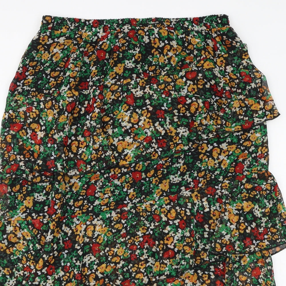 Spirit Womens Multicoloured Floral Polyester Peasant Skirt Size 14