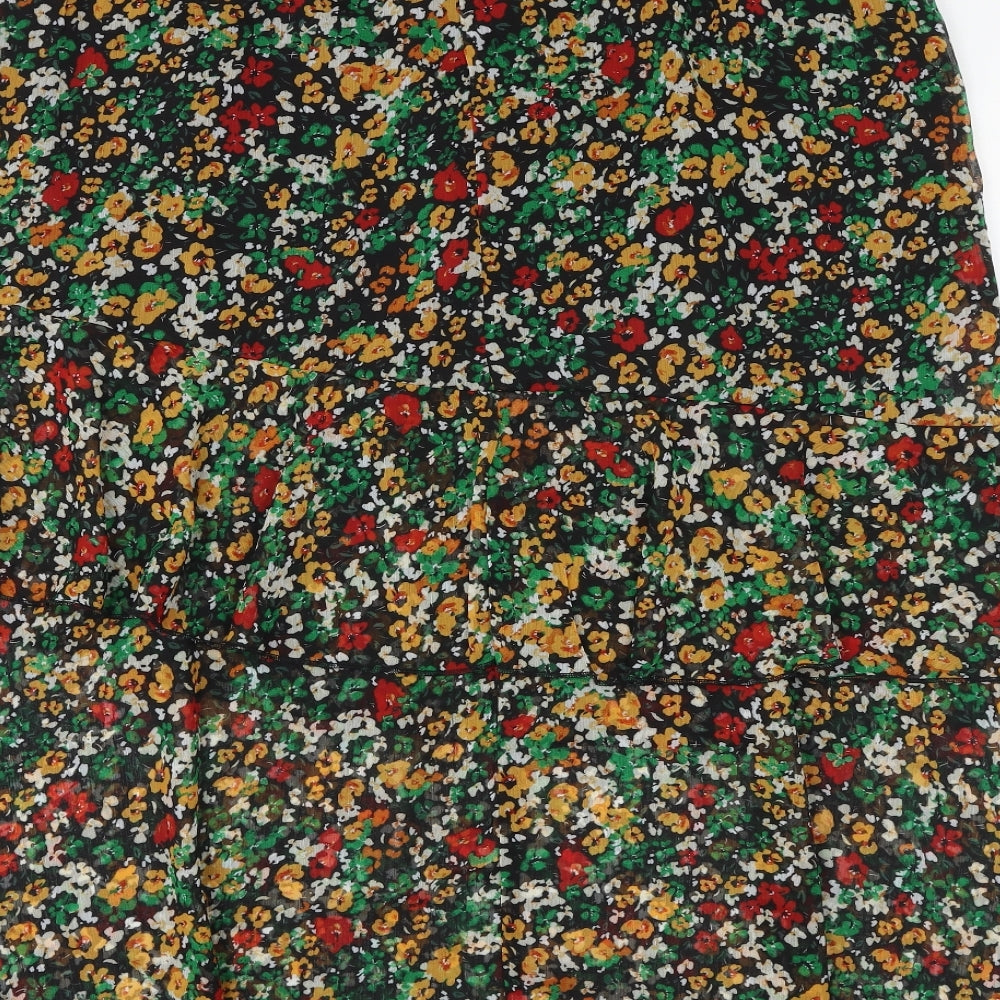 Spirit Womens Multicoloured Floral Polyester Peasant Skirt Size 14