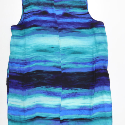 Joanna Hope Womens Multicoloured Tie Dye Polyester A-Line Size 24 V-Neck Pullover