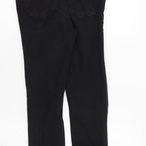 Topshop Womens Black Cotton Skinny Jeans Size 28 in L34 in Regular Zip