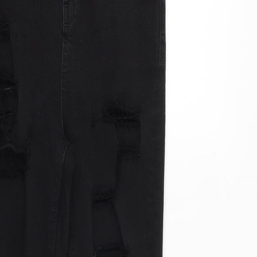 Topshop Womens Black Cotton Skinny Jeans Size 28 in L34 in Regular Zip