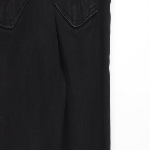 Topshop Womens Black Cotton Skinny Jeans Size 28 in L34 in Regular Zip
