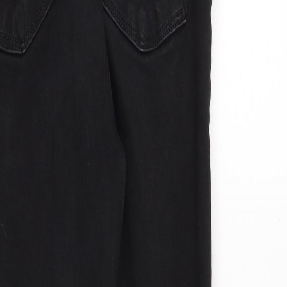 Topshop Womens Black Cotton Skinny Jeans Size 28 in L34 in Regular Zip