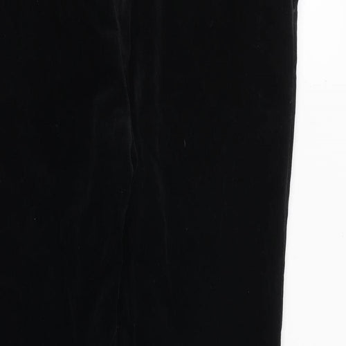 Zara Mens Black Cotton Trousers Size 36 in L28 in Regular Zip